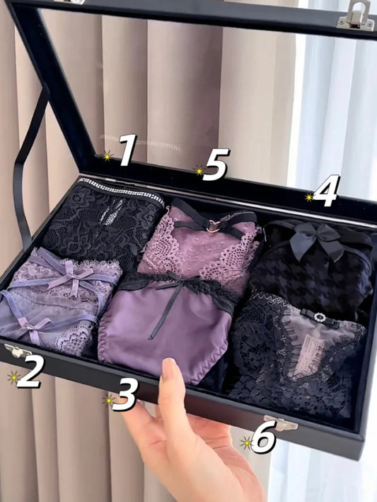 Mystic Plum Lace Tease – Cheeky Gift Box Panty