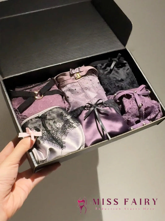 Twilight Plum Edition | 6-Piece Lace & Mesh Panty Gift Set