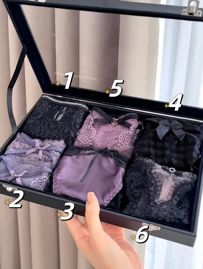 Mystic Plum Lace Tease – Cheeky Gift Box Panty