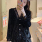 velvet Luxe Lace Pajama Set