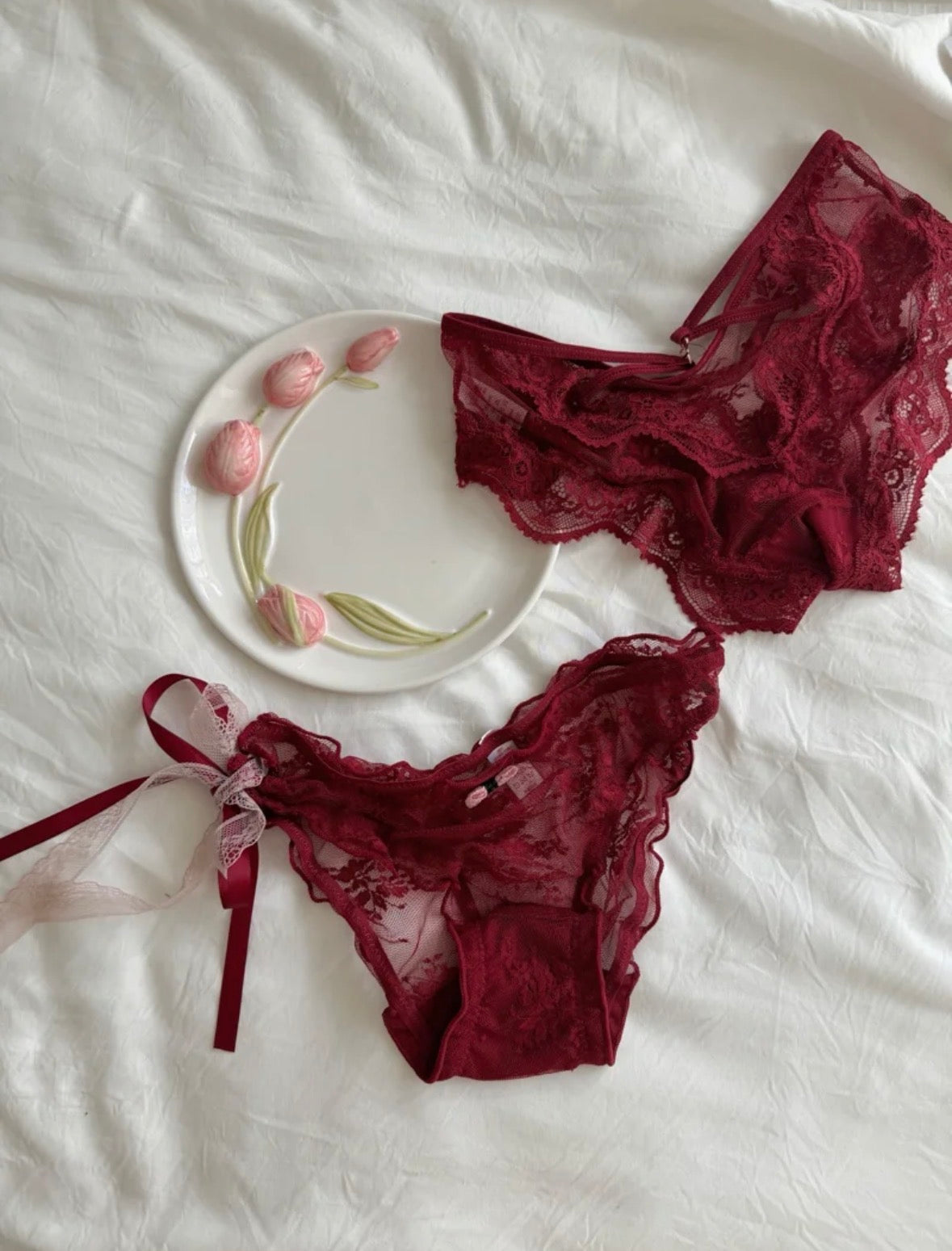 Ruby Romance Lace Brief ( Set of 3 )
