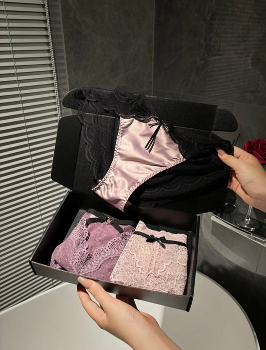 Blush Noir Luxe Lingerie ( Set of 3 )