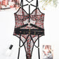 Leopard Mesh Bodysuit with Steel Ring